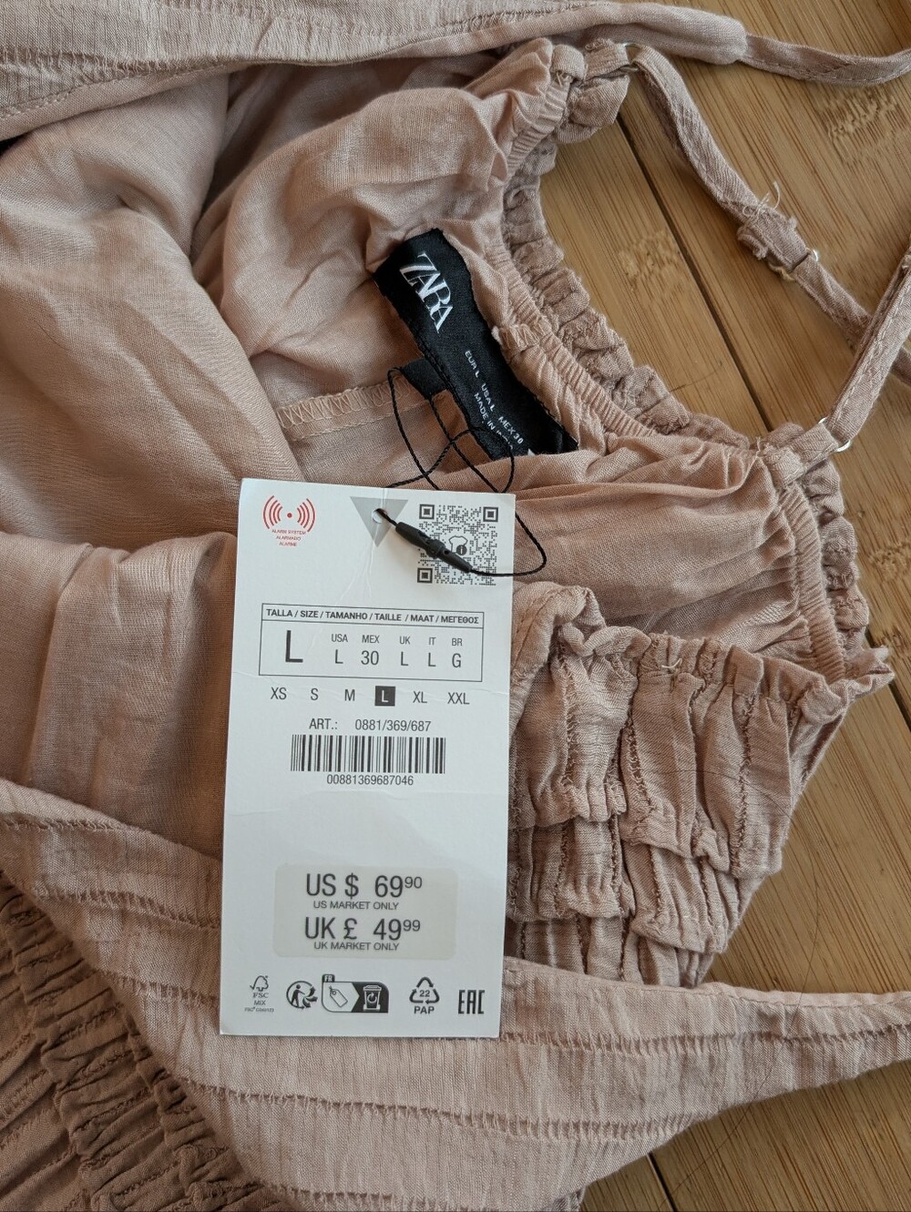 NWT Zara Pink Flowy Maxi Dress - Picture 5 of 11